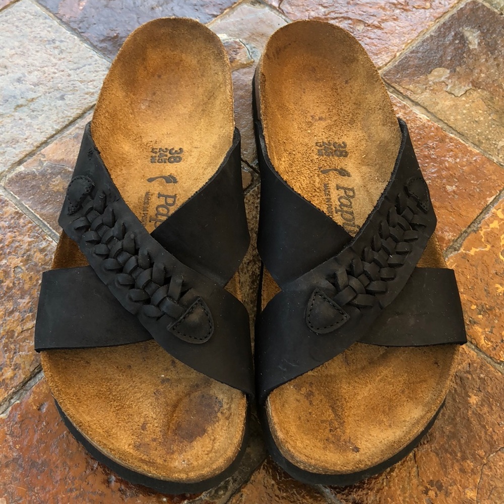 Papillo Daytona Black  Oiled Leather (Birkenstock)